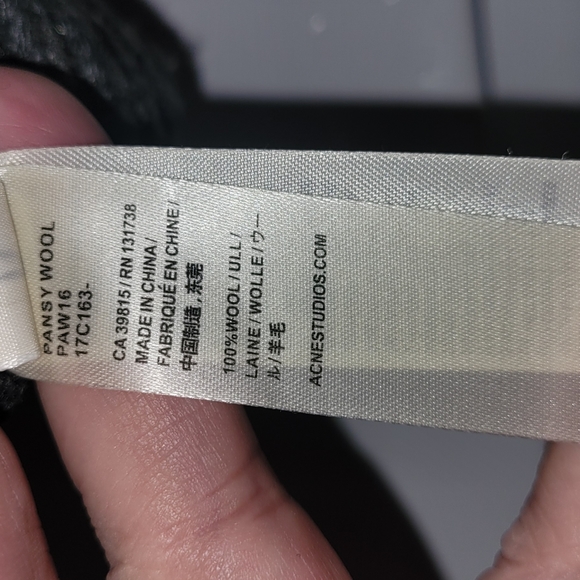 Acne Studios Pansy wool beanie grey - Picture 2 of 3